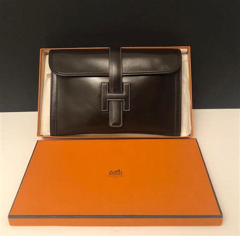 hermes jige clutch leather|Hermes vintage clutch.